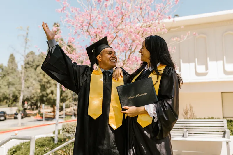 Graduates celebrating their degree